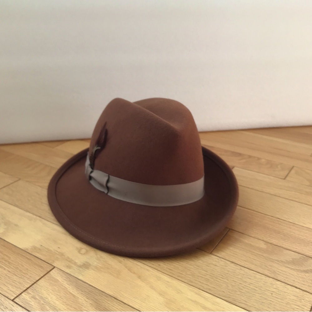Rag & Bone chestnut brown fedora hat